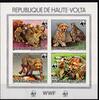   Obervolta Obervolta 957-960 postfrisch Kleinbogen B / Wildtiere MiNr. 957-960 postfrisch Kleinbogen B / Wildtiere 