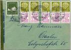 BRD Bund S 13 u.a. auf Brief als Mischfrankatur portogerecht mit 5x S 13 -