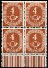 BRD Bund BRD Bund 124 postfrisch 4er Block vom Unterrand MiNr. 124 postfrisch 4er Block vom Unterrand -