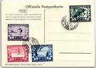 Österreich 551-554 auf Ausstellungskarte Wettkämpfe, Befund Barbor VÖB -