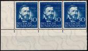 BRD Bund BRD Bund 161 postfrisch 3er Streifen vom Eckrand MiNr. 161 postfrisch 3er Streifen vom Eckrand -