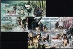 Burundi Burundi 2883-2886 und Block 301 postfrisch Kleinbogen / Hunde MiNr. 2883-2886 und Block 301 postfrisch Kleinbogen / Hunde -