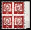Bund Bund 352x DZ postfrisch Rand-Viererblock rechts mit Druckerzeichen 8 MiNr. 352x DZ postfrisch Rand-Viererblock rechts mit Drucke -