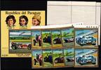 Paraguay Paraguay 2287-2296 und Block 180 postfrisch mit Aufdruck MUESTRA / Autos MiNr. 2287-2296 und Block 180 postfrisch mit Aufdruck M -