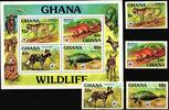 Ghana Ghana Block 71 + 702-705 A postfrisch Wildtiere MiNr. Block 71 + 702-705 A postfrisch Wildtiere -