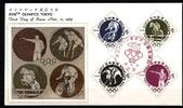 Japan 846-849 als Ersttagsbrief Metal engravings -
