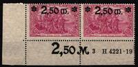Deutsches Reich Deutsches Reich 118 b dgz HAN postfrisch HAN 4221.19, geprüft Infla MiNr. 118 b dgz HAN postfrisch HAN 4221.19, geprüft Infla -