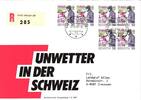 Schweiz 1358 als Ersttagsbrief als Mehrfachfrankatur -