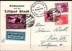 Österreich Österreich 469 + 473 +ZuF als Flugpost Liliput-Stadt Wien MiNr. 469 + 473 +ZuF als Flugpost Liliput-Stadt Wien -