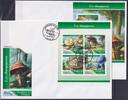Guinea Guinea 12535-12538 und Block 2803 gestempelt als FDC / Pilze MiNr. 12535-12538 und Block 2803 gestempelt als FDC / Pilze -