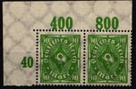 Deutsches Reich Deutsches Reich 232 P OR postfrisch im Paar vom Eckrand MiNr. 232 P OR postfrisch im Paar vom Eckrand -
