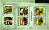 Guinea Guinea 12156-12159 und Block 2727 postfrisch Kleinbogen / Pilze MiNr. 12156-12159 und Block 2727 postfrisch Kleinbogen / Pilze -