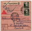 SBZ 225 auf Brief Paar auf Paketkarte -
