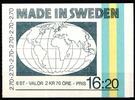 Schweden Schweden 1282-1287 postfrisch als Markenheftchen MiNr. 1282-1287 postfrisch als Markenheftchen -