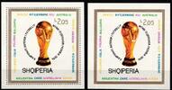 Albanien Albanien Block 51 A+B postfrisch Fußball WM 1974 MiNr. Block 51 A+B postfrisch Fußball WM 1974 -