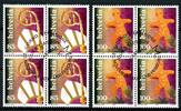 Schweiz 4er Blöcke Schweiz 4er Blöcke 1947-1948 Weihnachten Ersttagssonderstempel MiNr. 1947-1948 Weihnachten Ersttagssonderstempel -