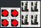 Schweiz 4er Blöcke Schweiz 4er Blöcke 2086-2087 Kunst Ersttagssonderstempel MiNr. 2086-2087 Kunst Ersttagssonderstempel -