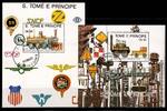 Sao Tome e Principe Sao Tome e Principe Block 231 und 232 postfrisch Lokomotive MiNr. Block 231 und 232 postfrisch Lokomotive -