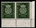 BRD Bund BRD Bund 121 postfrisch als waagerechtes Paar aus re. unteren Bogenecke MiNr. 121 postfrisch als waagerechtes Paar aus re. unter -