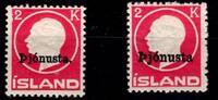 Island Dienstmarken Island Dienstmarken 41 I+II mit Falz MiNr. 41 I+II mit Falz -