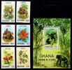 Ghana Ghana Block 94 + 921-926 postfrisch Wildtiere MiNr. Block 94 + 921-926 postfrisch Wildtiere -