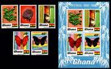 Ghana Ghana Block 31 + 342-346 postfrisch Schmetterlinge MiNr. Block 31 + 342-346 postfrisch Schmetterlinge -