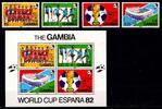 Gambia Gambia Block 6 + 441-444 postfrisch Fußball WM 1982 Spanien MiNr. Block 6 + 441-444 postfrisch Fußball WM 1982 Spanien -
