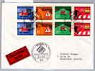 BRD Bund 670-673 als Ersttagsbrief Eilzustellung Express -