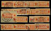   DDR DDR 19 I A-P gestempelt Dienstmarken MiNr. 19 I  A-P gestempelt Dienstmarken 