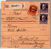 Bayern 103, 134 auf Brief Paketkarte -