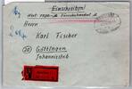 Alliierte Besetzung Gebühr bezahlt auf Brief Ellipsenstempel -