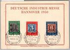BRD Bund 113-115 auf Ausstellungskarte -