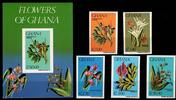 Ghana Ghana 1054-1058 und Block 110 B postfrisch Pflanzen MiNr. 1054-1058 und Block 110 B postfrisch Pflanzen -