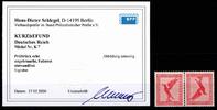 Deutsches Reich Deutsches Reich K 7 mit Falz Kurzbefund Schlegel BPP MiNr. K 7 mit Falz Kurzbefund Schlegel BPP -