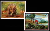 Gambia Gambia Block 247-248 postfrisch Dinosaurier MiNr. Block 247-248 postfrisch Dinosaurier -