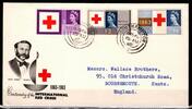 Großbritannien Großbritannien 362-364 y gestempelt als FDC, Rotes Kreuz MiNr. 362-364 y gestempelt als FDC, Rotes Kreuz -