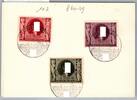 Dt. Besetzung Luxemburg 844-849 auf Stempelblatt Sonderstempel -