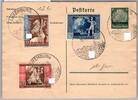 Dt. Besetzung Luxemburg 823-825 auf Postkarte Sonderstempel -