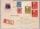 Alliierte Besetzung 959 Ecke 1 Pl.-Nr.4 u.a. auf Brief Zehnfach- Mischfr. -