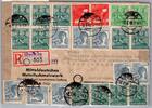Alliierte Besetzung 945, 947, 949, 958 auf Brief Sowj. Zone ZF -