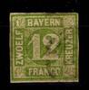 Bayern Bayern 12 gestempelt leichte Mängel ausgefasert MiNr. 12 gestempelt leichte Mängel ausgefasert -