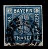 Bayern Bayern 10 gestempelt dünne Stelle MiNr. 10 gestempelt dünne Stelle -