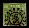 Bayern Bayern 5 gestempelt oMr 598 Würzburg, berührt MiNr. 5 gestempelt oMr 598 Würzburg, berührt -