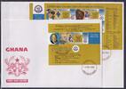 Ghana Ghana 3728-3731 und Block 468 gestempelt als FDC / Fußball MiNr. 3728-3731 und Block 468 gestempelt als FDC / Fußball -
