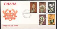 Ghana Ghana 1490-1494 gestempelt als FDC / Blumen MiNr. 1490-1494 gestempelt als FDC / Blumen -