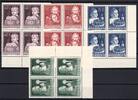   Österreich Österreich 929-932 postfrisch als 4er Blöcke Eckrand MiNr. 929-932 postfrisch als 4er Blöcke Eckrand 