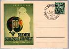 Deutsches Reich 660 auf Postkarte Bremen Ausstellung -
