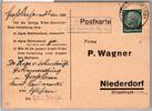 Deutsches Reich 516 auf Postkarte Landpoststempel Oberschlesien -