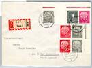 BRD Bund ZD WZ 15b X, W 23 Y I + II auf Brief Einschreiben -