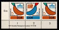 DDR DDR W Zd 40 DV 1-3 postfrisch Zusammendruck Druckvermerk MiNr. W Zd 40 DV 1-3 postfrisch Zusammendruck Druckvermerk -